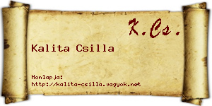 Kalita Csilla névjegykártya